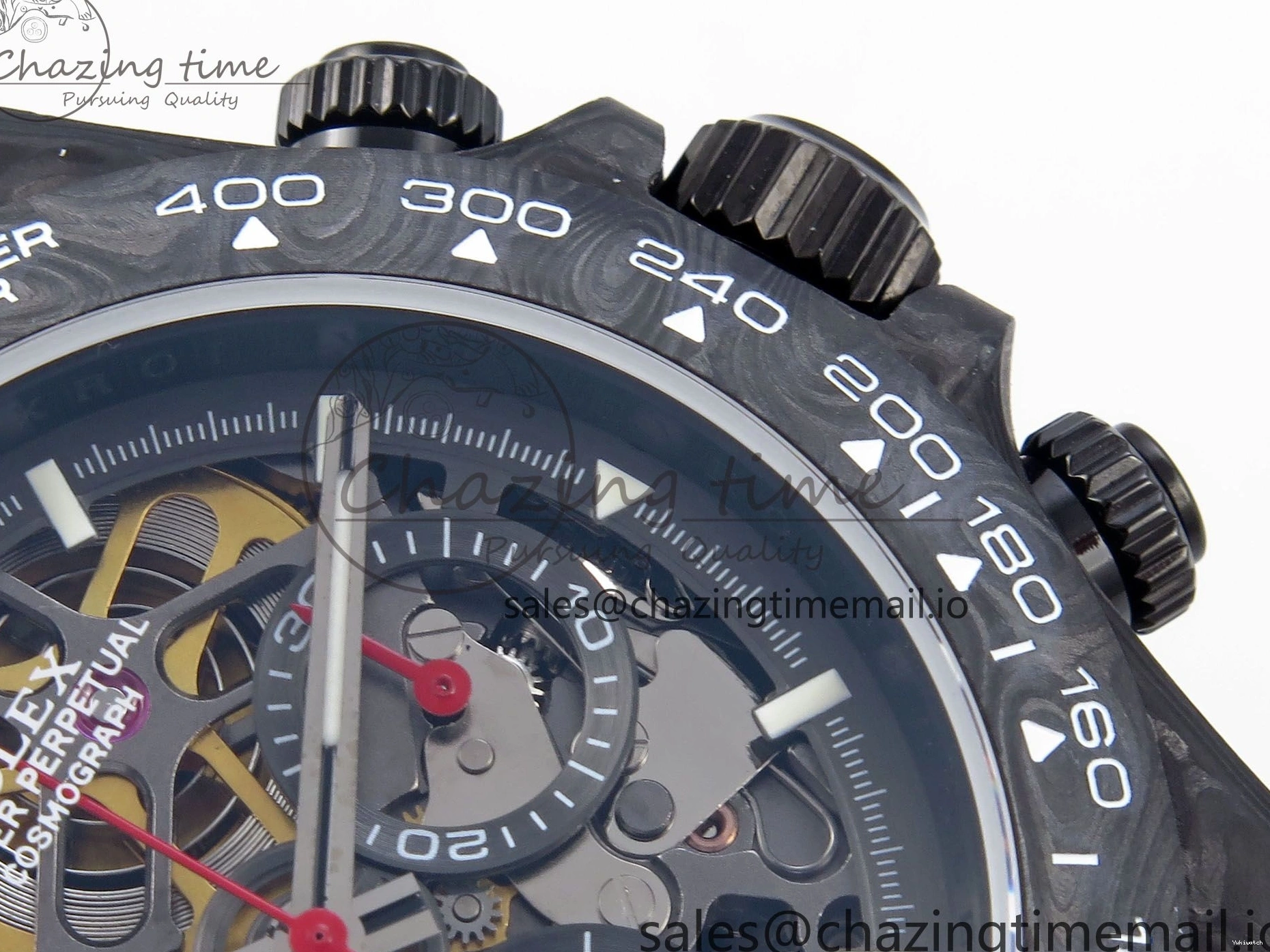 Best 40mm N6F Skeleton Black DD4801 Daytona Dial Gray Diw 1:1 Strap Edition Nylon 1126